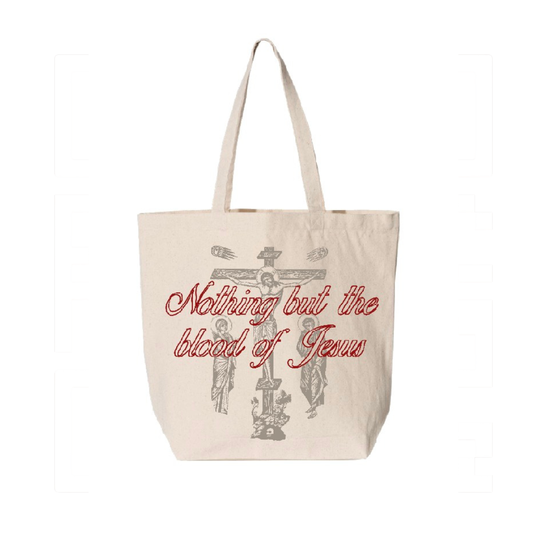 Nothing But the Blood Tote Bag