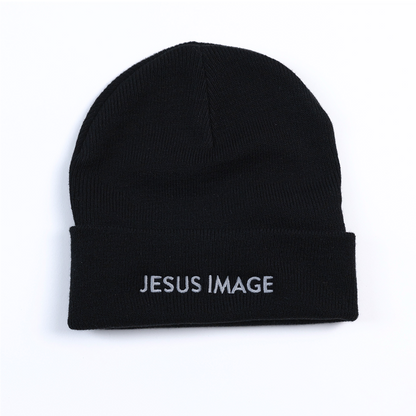 Jesus Image Beanie — Black