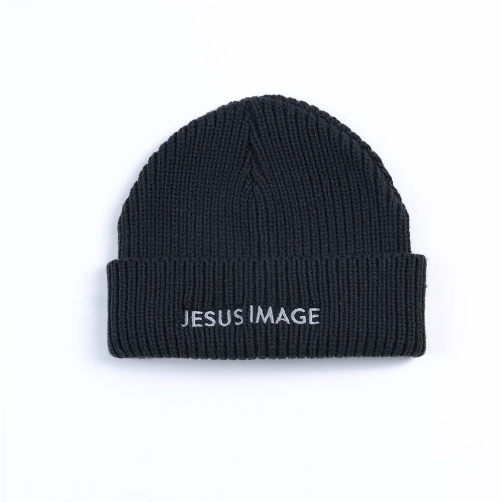 Jesus Image Beanie — Cable-Knit