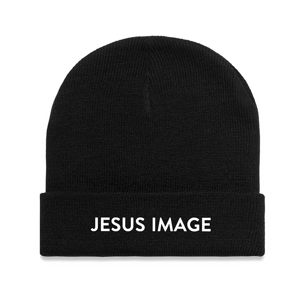 Jesus Image Beanie — Black