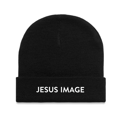 Jesus Image Beanie — Black