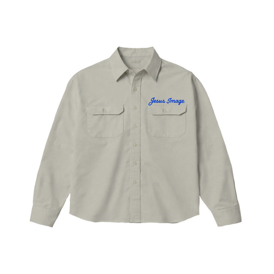 Jesus Image Button Down