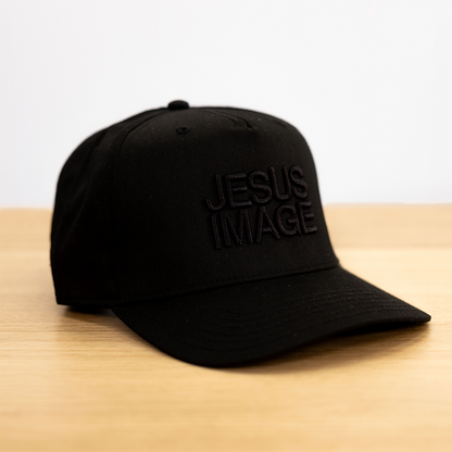 Jesus Image Hat Black