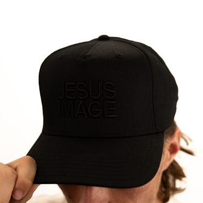 Jesus Image Hat Black